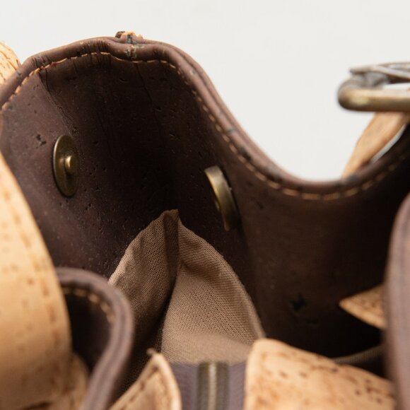 Artelusa Cork Handbag Laser Cut Purse Crossbody Shoulder Bag Tan Brown - Picture 8 of 16